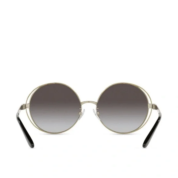 Tory Burch 56mm Round Sunglasses TY6085 Shiny Gold/Grey  display picture 2